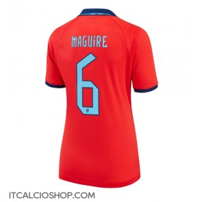 Inghilterra Harry Maguire #6 Seconda Maglia Femmina Mondiali 2022 Manica Corta